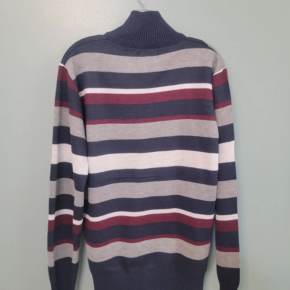 Akademiks Mens Stripe Casual Sweater Cardigan Size Medium‎
